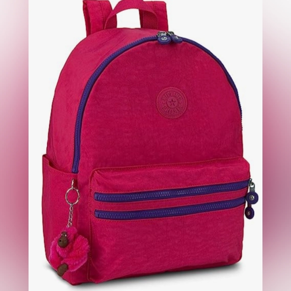 Kipling Vibrant Pink Bouree Backpack - Picture 5 of 5